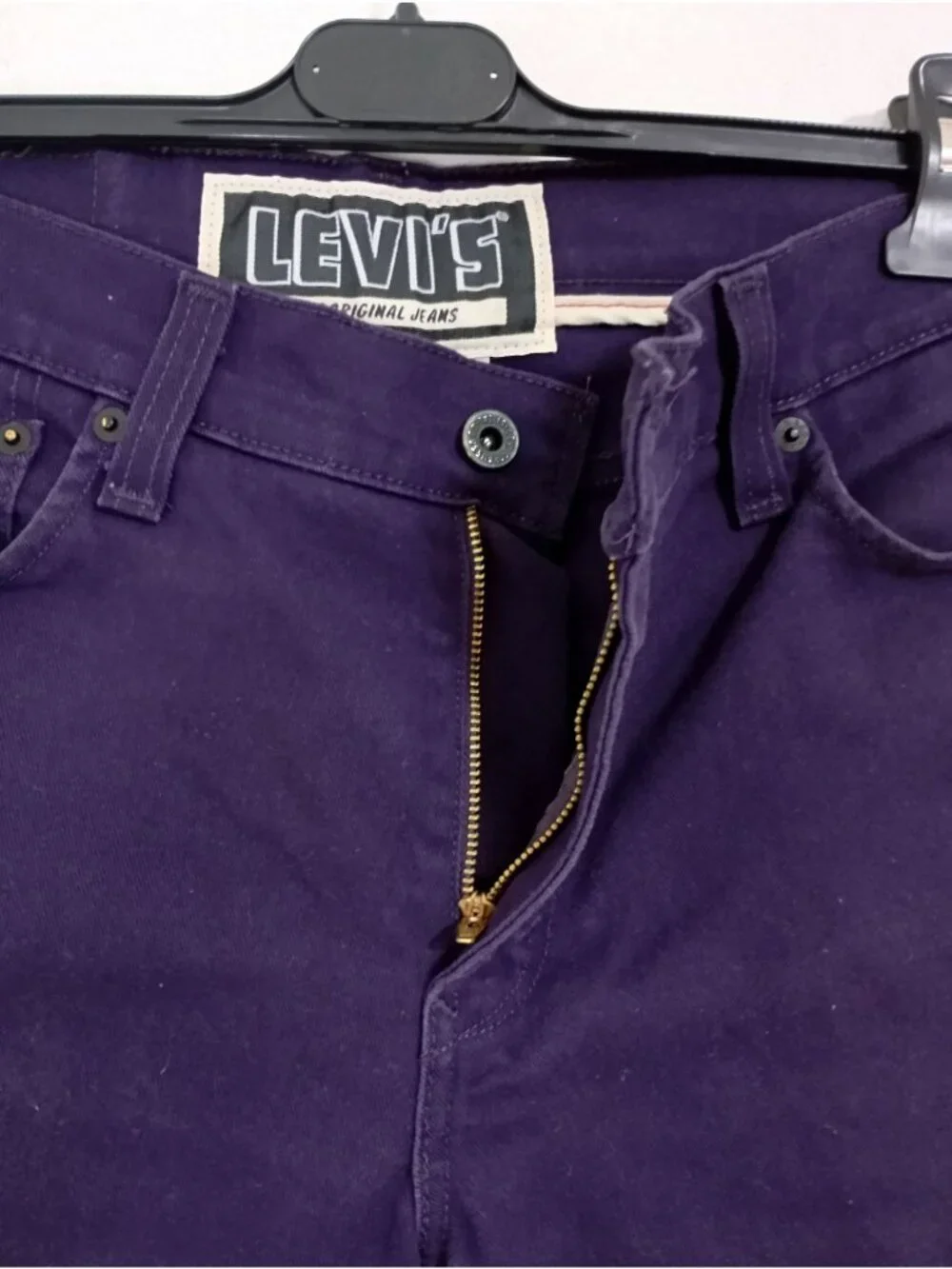 Levis 510 Super Skinny Purple Denim Jeans W32 L30 Mens Stretch Cotton